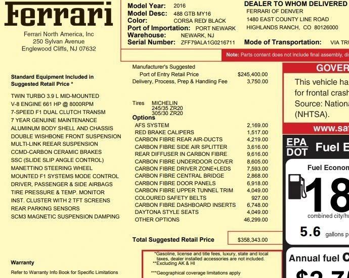 ferrari 488 gtb 2016 ZFF79ALA1G0216711 image ferrari 488 gtb 2016 ZFF79ALA1G0216711 image